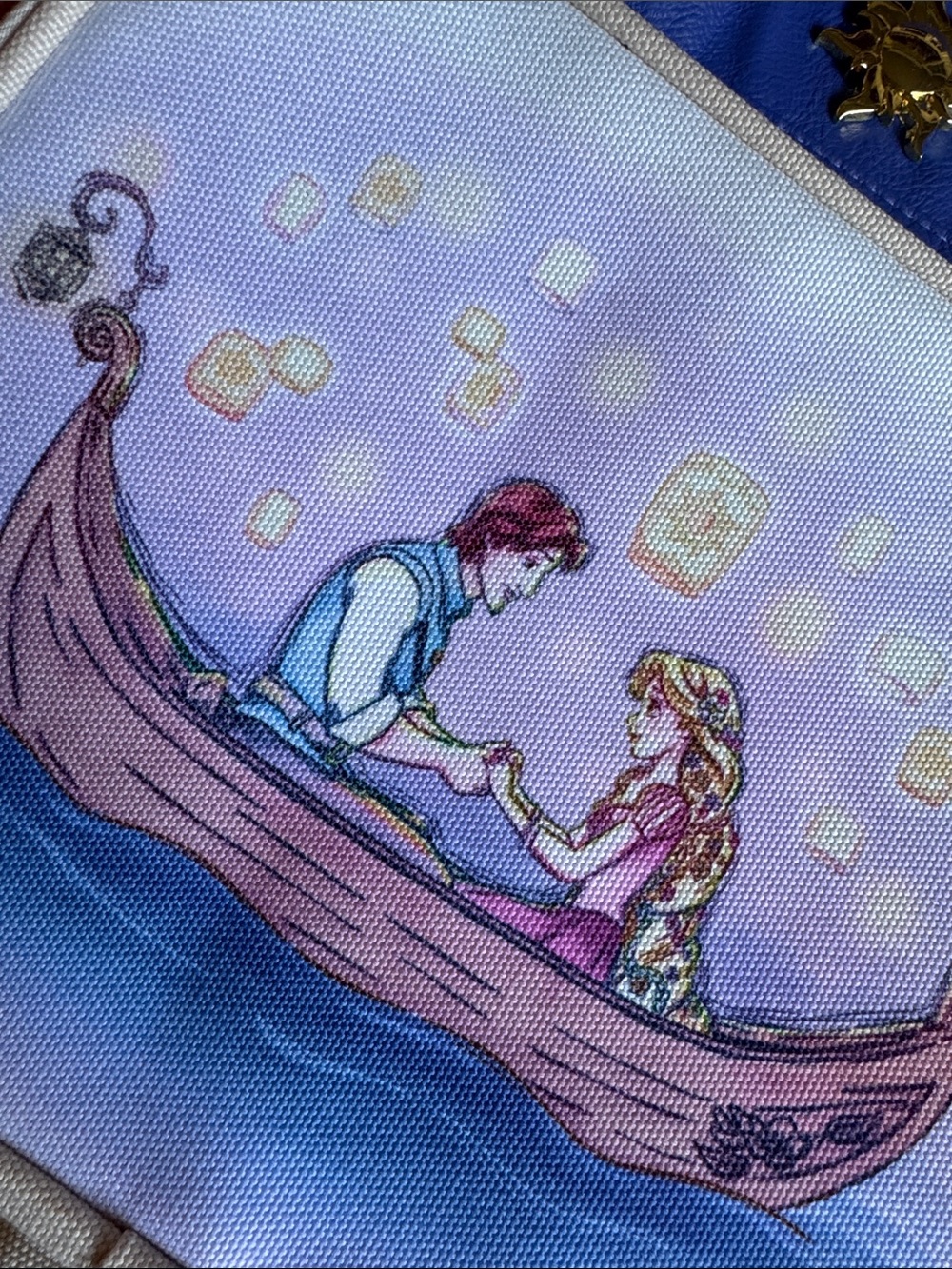 Disney Loungefly Tangled Rapunzel and Flynn Full size Slouch Backpack - Picture 3 of 7